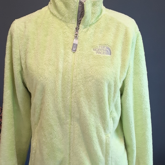 The North Face Sweaters - The north face neon green full zipper sweater sz M